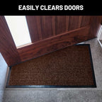 Front Door Mat, Indoor Outdoor Welcome Entryway Doormat, 30x17 Dark Brown - Image 4