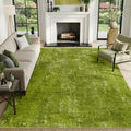 RELEANY Washable 8'x10' Abstract Area Rug for Living Room Grass Green by RELEANY
