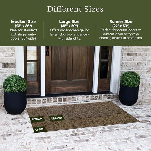 WaterHog Boxwood Front Door Mat Indoor Outdoor Entrance, All-Weather Mats - Image 3