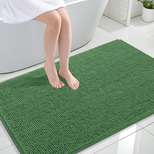 OLANLY Large Bathroom Rugs 44x32, Extra Soft Absorbent Chenille Bath Rugs by OLANLY