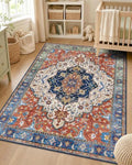 OLANLY 3x4 Washable Accent Rug, Soft Non Slip Carpet for Entryway Bedside by OLANLY
