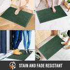HIYARD Sturdy Front Door Mat, Absorbent Muddy Dirt Resist Welcome Door Mats Outdoor Indoor, Stain and Fade Resistant, Non-Slip Backing Entry Mat Low Profile Doormat for Entryway, 36×24, Green - Image 4