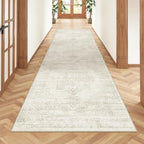 2'6 x 8' Runner Rug Non Slip,Washable Kitchen Rugs,Beige - Image 3