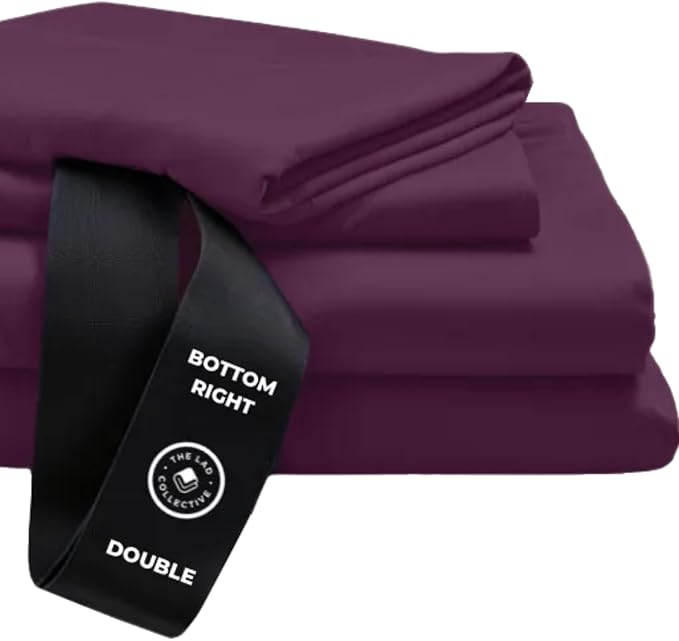 THE LAD COLLECTIVE 3.0 Full Size Bedding Set - Full Size Bedding Sets - 4-Piece Bedset w/Fitted Sheet, Top Sheet & 2 Standard Pillowcases [Duvet Not Included] - Bamboo-Cotton - New England