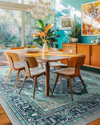 RELEANY Washable Area Rug, 5'x8', Teal - Image 2