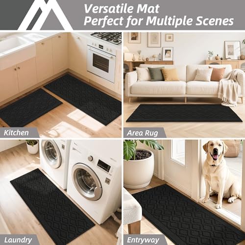 COSY HOMEER Kitchen Rugs Sets of 2 Non-Slip Washable,60x24Inch/35X24Inch - Image 7