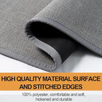 SUMLANS Fan Shaped Kitchen Mat 1 PCS, Cushioned Non Slip Rugs for Kitchen Floor, Absorbent Runner Comfort Standing Mats Washable for Kitchen, Office, Home (Grey, Radius 47") - Image 3