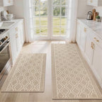COSY HOMEER Kitchen Rugs Sets of 2 Non-Slip Washable,24”x35“+24”X60“ by COSYHOMEER