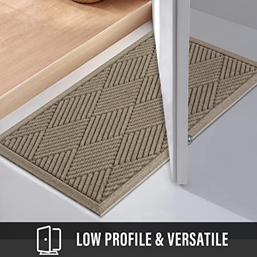 HIYARD Sturdy Front Door Mat, Absorbent Muddy Dirt Resist Welcome Door Mats Outdoor Indoor, Stain and Fade Resistant, Non-Slip Rubber Backing Low Profile Doormat for Entryway, 72×24, Beige - Image 6