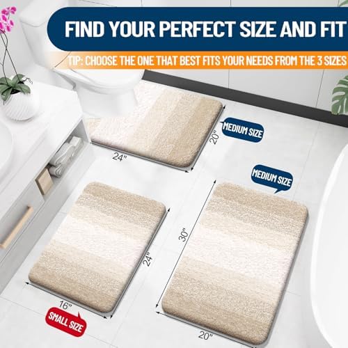 OLANLY Large Bathroom Rugs 44x32, Extra Soft Absorbent Microfiber Bath Rugs - Image 2