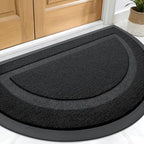 OLANLY Half Circle Front Door Mat Outside 33x21 All-Season Rubber Doormat by OLANLY