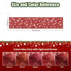 2x10 Christmas Runner Rug for Hallway,Washable Kitchen Rugs,Red - Image 2