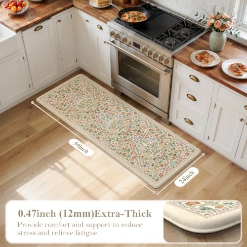 Collive Cushioned Anti Fatigue Kitchen Mats, Non Slip Kitchen Rugs, 20"x39" - Image 2
