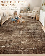 OLANLY 5x7 Washable Area Rug, Soft Non Slip Carpet for Bedroom Living Room - Image 4