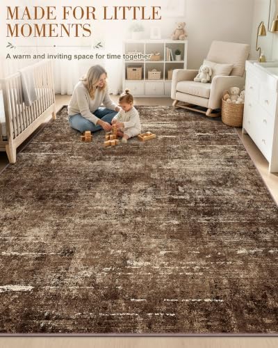 OLANLY 5x7 Washable Area Rug, Soft Non Slip Carpet for Bedroom Living Room - Image 4