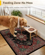 RELEANY Washable Area Rug, Small 2'x3', Red/Black - Image 2