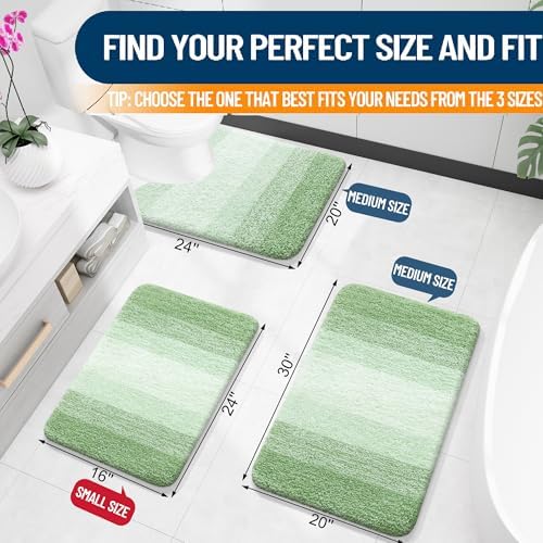 OLANLY Bathroom Runner Rug 45x27, Extra Soft Absorbent Microfiber Bath Rugs - Image 2
