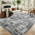 Noahas 6x9 Large Grey Fluffy Soft Area Rug Non-Slip for Living Room Bedroom by ModernHomeDecor