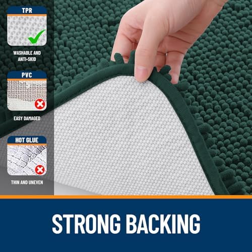 OLANLY Large Bathroom Rugs 50x30, Extra Soft Absorbent Chenille Bath Rugs - Image 6