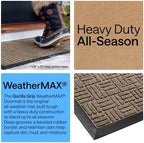 GORILLA GRIP WeatherMAX Door Mat, Indoor Outdoor Use, 47x35, Beige Maze - Image 3