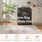 Lofus 5x7 Pink Area Rugs for Bedroom Living Room, Vintage Boho Carpet - Image 6