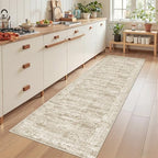 2x8 Runner Rug Non Slip,Washable Hallway Runner Rug,Brown - Image 4