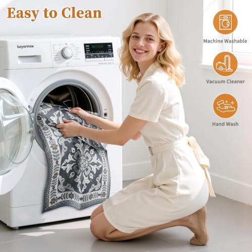 3 Piece Kitchen Rugs Set, Non Slip Washable Floor Mats with Water Absorbent - Image 5