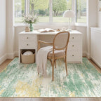 5x7 Area Rug for Living Room, Abstract Washable Non-Slip Rugs, Light Green - Image 6