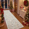 2x8 Christmas Runner Rug for Hallway,Washable Kitchen Rug,Grey by Restydon