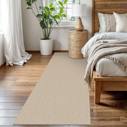 EARTHALL Washable Runner Rug, Non Slip Foyer Runner, 3x8 Ft, Sand/Beige - Image 6