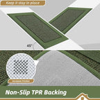 BEQHAUSE Indoor Door Mat 36" x 60", Dirt Trapper Door Mats, Green - Image 4