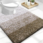 OLANLY Luxury Toilet Rugs U-Shaped 24x20, Soft Absorbent Microfiber Mat by OLANLY