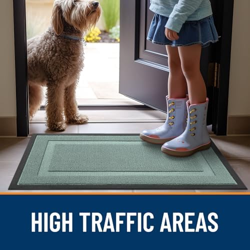 OLANLY Front Door Mat Outside 71x47, All-Season Heavy-Duty Rubber Doormat - Image 6