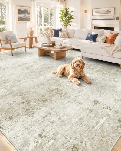 OLANLY 8x10 Washable Area Rug, Soft Non Slip Carpet for Bedroom Living Room by OLANLY