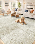 OLANLY 8x10 Washable Area Rug, Soft Non Slip Carpet for Bedroom Living Room by OLANLY