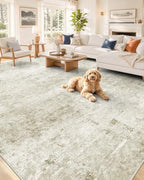 OLANLY 8x10 Washable Area Rug, Soft Non Slip Carpet for Bedroom Living Room by OLANLY