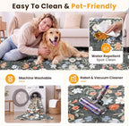 SameBed 4x6 Area Rug Living Room, Vintage Washable Carpet Carbon Gray - Image 5