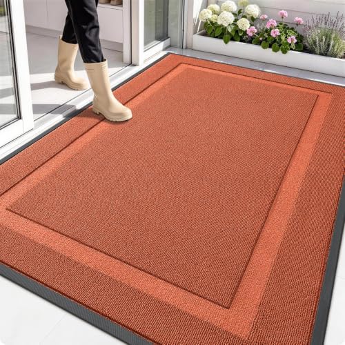 OLANLY Front Door Mat Outside 71x47, All-Season Heavy-Duty Rubber Doormat by OLANLY