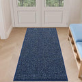 BEQHAUSE Dirt Trapper Door Mat 24" x 60", Non-Slip Washable Doormats, Blue by BEQHAUSE