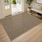BEQHAUSE Dirt Trapper Door Mat 48" x 72", Non-Slip Washable Doormats, Beige by BEQHAUSE