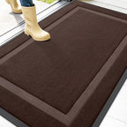 OLANLY Front Door Mat Outside 47x34, All-Season Heavy-Duty Rubber Doormat by OLANLY