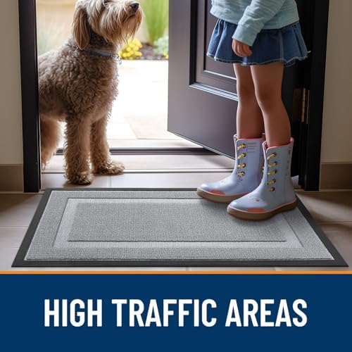OLANLY Front Door Mat Outside 59x23, All-Season Heavy-Duty Rubber Doormat - Image 6