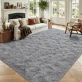 4x6 Grey Fluffy Soft Area Rug Non-Slip for Bedroom Living Room Playroom by ModernHomeDecor
