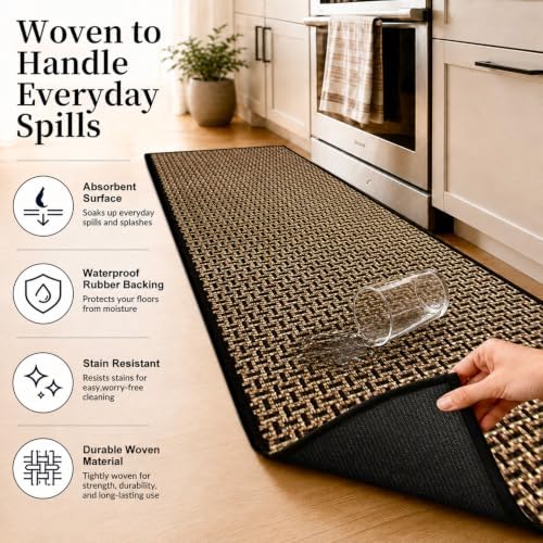 eqivei Kitchen Runner Rug, 24" x 59", Non-Slip Washable Kitchen Floor Mat - Image 4