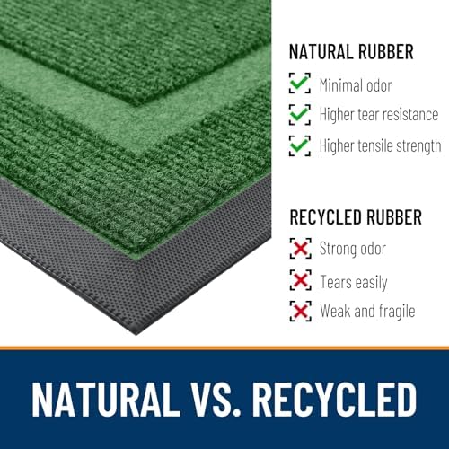 OLANLY Front Door Mat Outside 59x20, All-Season Heavy-Duty Rubber Doormat - Image 4