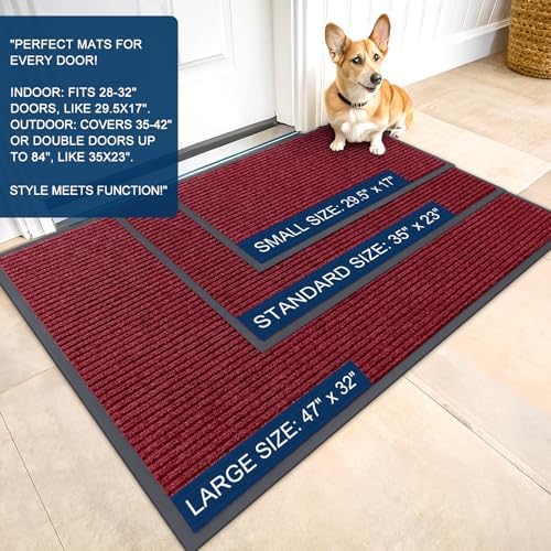 OLANLY Front Door Mat 59x40, Waterproof Heavy-Duty Indoor Outdoor Doormat - Image 2