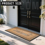 Yimobra Welcome Mat, Heavy Duty Sturdy Door Mats for Home Entrance Outdoor Indoor, Front Doormat for Outside Patio Floor Entry Porch Garage Office, Waterproof, Low Profile, 47 x 24, Yellow - Image 2