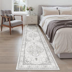 Madane Hallway Runner Rug 2x8 Washable Kitchen Rugs Non-Slip, Grey - Image 3