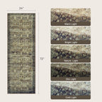 2x6 Area Rugs for Hallways, Brown Washable Non-Slip Kitchen Runner Rug - Image 2