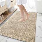 OLANLY Large Bathroom Rugs 59x35, Extra Soft Absorbent Chenille Bath Rugs by OLANLY